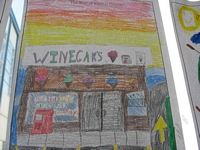 The Best of Kittitas County Coloring Contest Entry - Drawing of Winegar's Ice Cream storefront